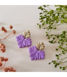 Boucles d'oreilles Eiko mauves