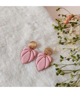 Boucles d'oreilles "Ema" roses