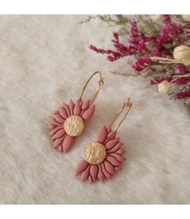 Créoles "Himari" fleur de...