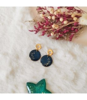 Boucles d'oreilles légères en résine et paillettes